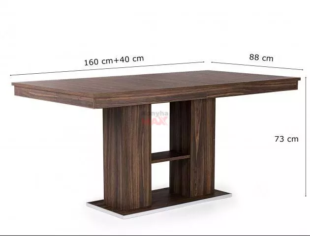 Corfu Bourbon tölgy asztal 160+40 cm