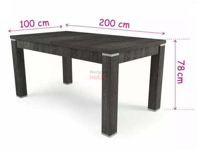 Tony Iszap tölgy asztal 200+50 cm