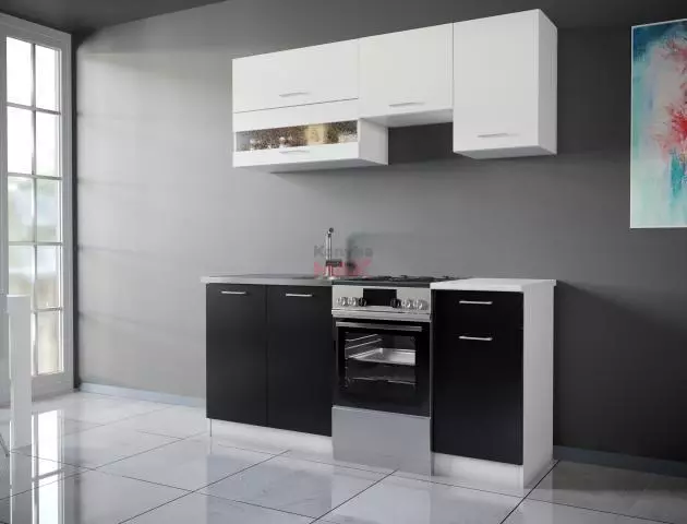 Fehér fekete konyhabútor