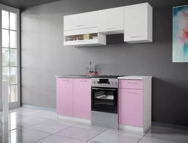 MAX Fehér-Rózsaszín Konyhabútor 170 cm