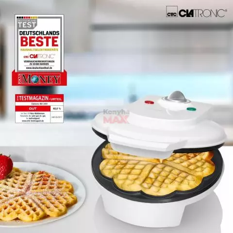 Clatronic WA 3491 fehér ETM gut 05/17 gofrisütő