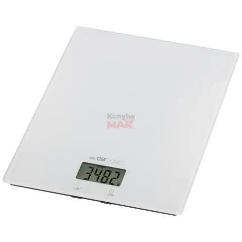 Clatronic KW 3820 fehér Üveg konyhai mérleg