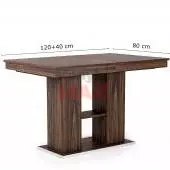 Corfu Bourbon tölgy asztal 120+40 cm