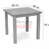 Berta San Remo asztal 80 cm