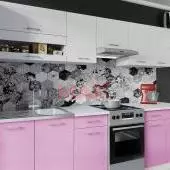 Fehér rózsaszín konyhabútor
