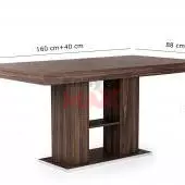 Corfu Bourbon tölgy asztal 160+40 cm