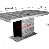 Debora San Remo asztal 160+40 cm