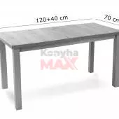 Berta Wenge asztal 120+40 cm
