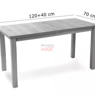 Berta Wenge asztal 120+40 cm