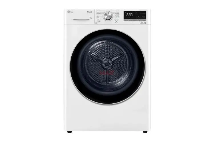 LG RH80V9AV3N 8 kg, Eco Hybrid™ DUAL Inverter Hőszivattyús szárítógép