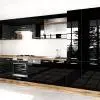 Nápoly Király Lux Magasfényű Fekete konyhabútor 375 cm